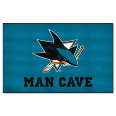San Jose Sharks Man Cave Ulti-Mat Rug - 5ft. x 8ft. - San Jose Sharks