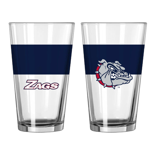 Gonzaga 16oz Colorblock Pint Glass - Logo Brands - Flyclothing LLC
