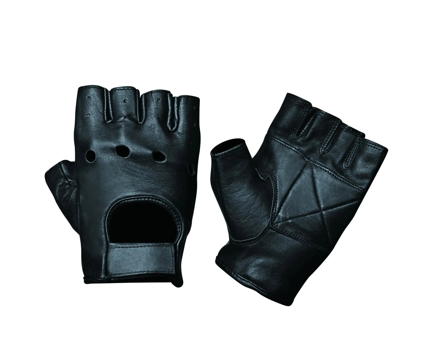 Men’s Half Finger Motorcycle Gloves with Strap - Unik Just for Bikers - Flyclothing LLC
