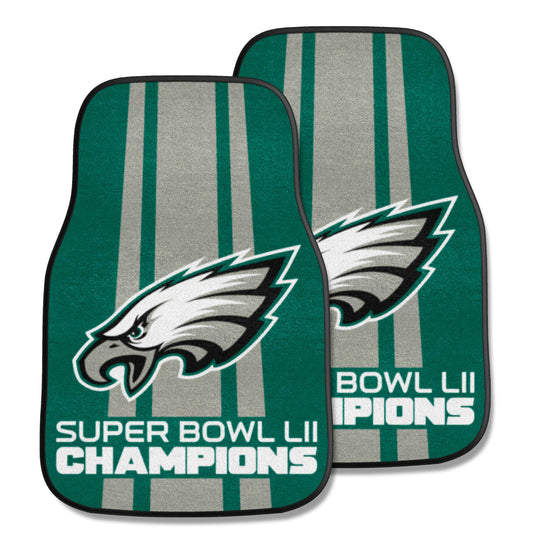 Philadelphia Eagles Front Carpet Car Mat Set - 2 Pieces, 2018 Super Bowl LII Champions - Philadelphia Eagles