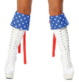 Roma Costume Red White and Blue Boot Cuffs - Roma Costume - Flyclothing LLC