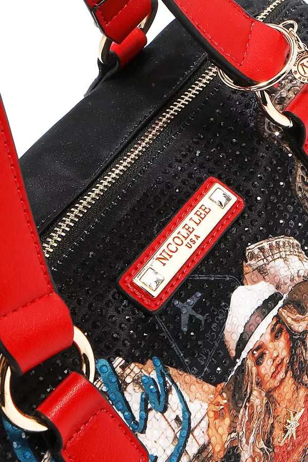 Nicole Lee USA Martha Travels Italy Wide Handbag with Rhinestones - Trendsi - Flyclothing LLC