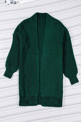 Heathered Open Front Longline Cardigan - Trendsi - Flyclothing LLC
