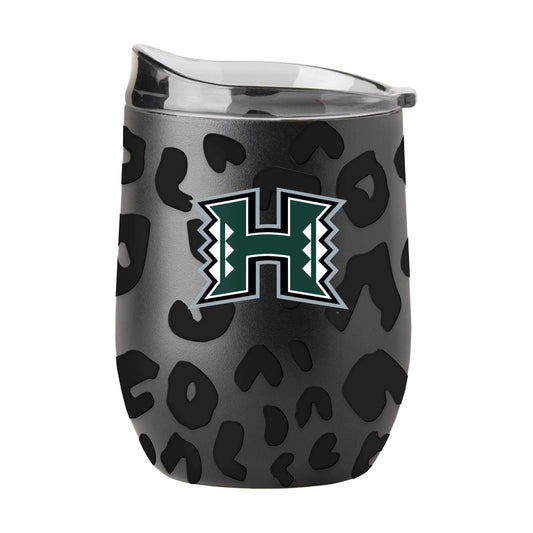 Hawaii Leopard 16oz Black Powdercoat Curved Beverage - Logo Brands - Flyclothing LLC