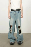 Men's Raw Hem Distressed Jeans - Trendsi