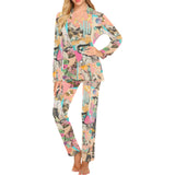 Baha Ranch Retro Pop Western Collage Pajama Set - Baha Ranch Western Wear - Flyclothing LLC