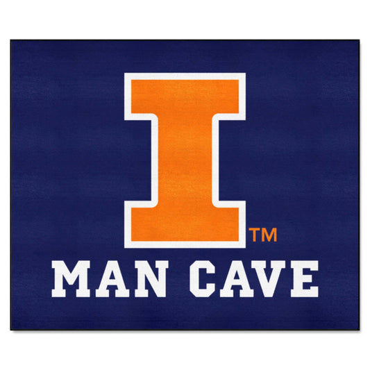 Illinois Illini Man Cave Tailgater Rug - 5ft. x 6ft. - Illinois