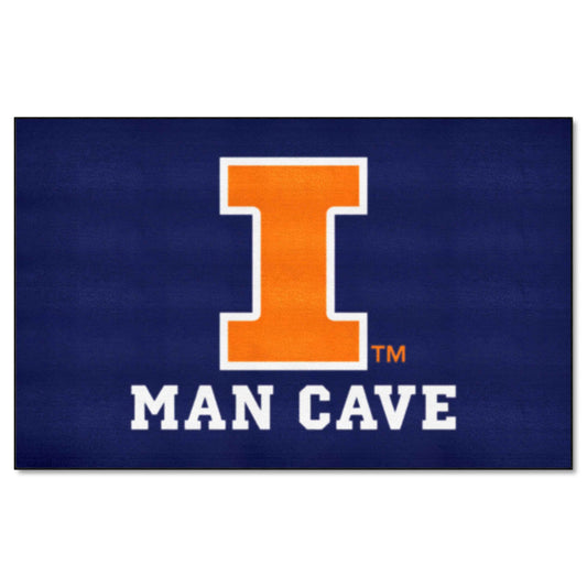 Illinois Illini Man Cave Ulti-Mat Rug - 5ft. x 8ft. - Illinois