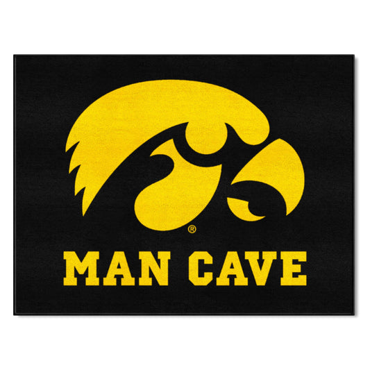 Iowa Hawkeyes Man Cave All-Star Rug - 34 in. x 42.5 in. - Iowa