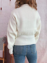 Button Up Long Sleeve Cardigan - Trendsi - Flyclothing LLC