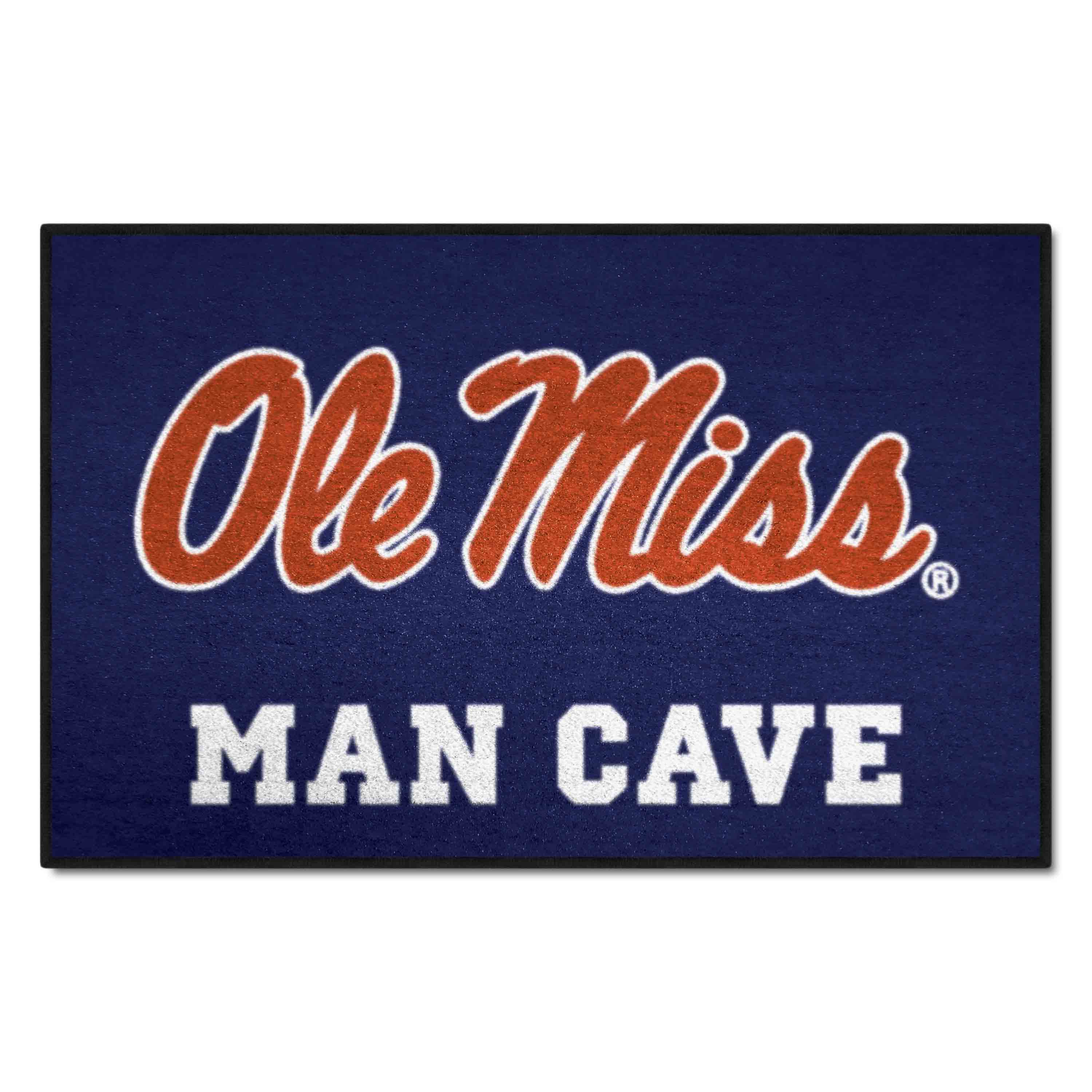 Ole Miss Rebels Man Cave Starter Mat Accent Rug - 19in. x 30in. - Ole Miss