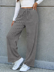 Lovelet Striped Wide Leg Pants - Trendsi