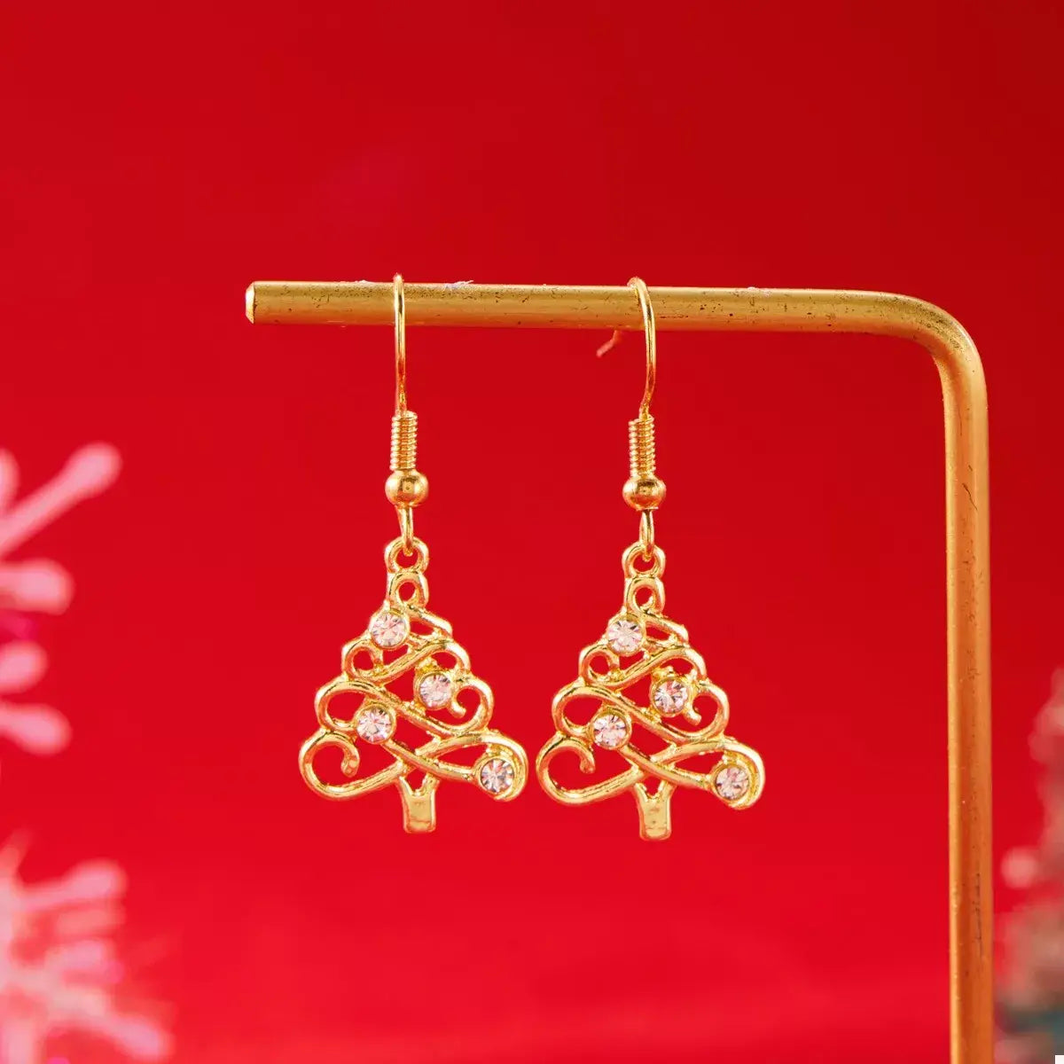 Christmas Tree Shape Dangle Earrings - Trendsi - Flyclothing LLC
