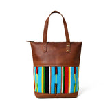 Multicoloured Leather Tote Bag - Classy Leather Bags - Flyclothing LLC