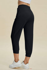 Basic Bae Full Size Air Scuba Drawstring High Waist Cropped Pants - Trendsi - Flyclothing LLC