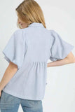 Umgee Smocked Puff Sleeve Blouse - Trendsi - Flyclothing LLC