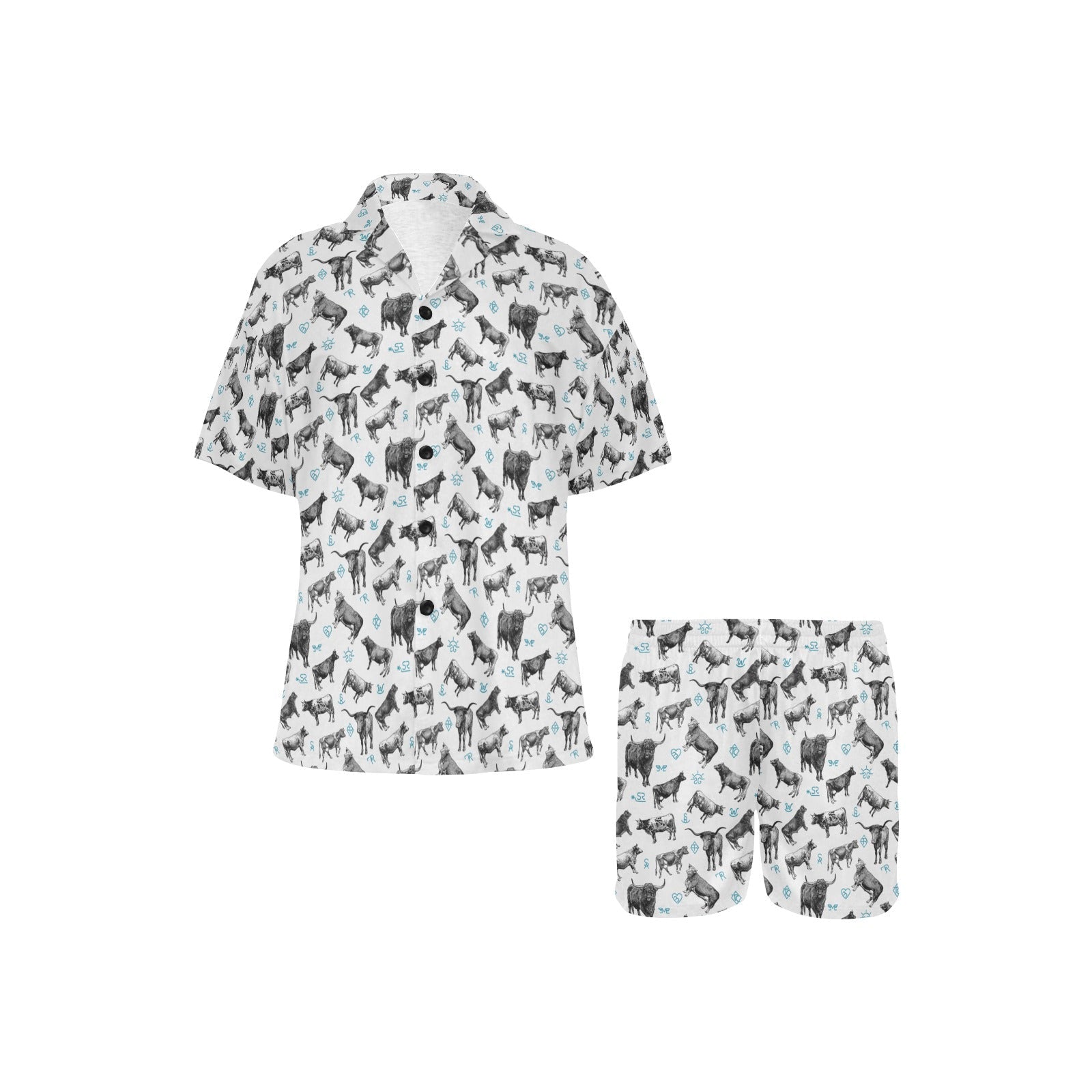 Baha Ranch Cattle and Brands Women's Western Pajama Set