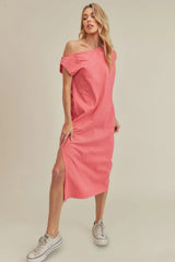 Aemi + Co Side Slit Round Neck Sleeveless Midi Dress - Trendsi - Flyclothing LLC