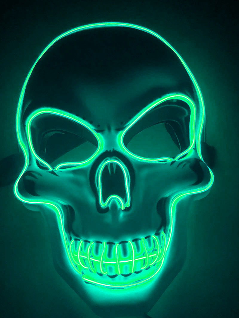 Halloween Skeleton Mask LED Glow Scary Mask - My Store - Flyclothing LLC