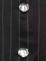 Striped Long Sleeve Peplum Blouse - Trendsi - Flyclothing LLC