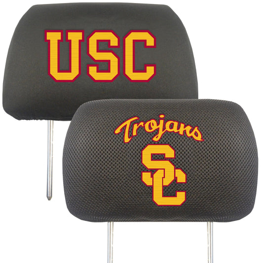 Southern California Trojans Embroidered Head Rest Cover Set - 2 Pieces