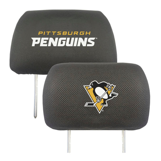 Pittsburgh Penguins Embroidered Head Rest Cover Set - 2 Pieces - Pittsburgh Penguins