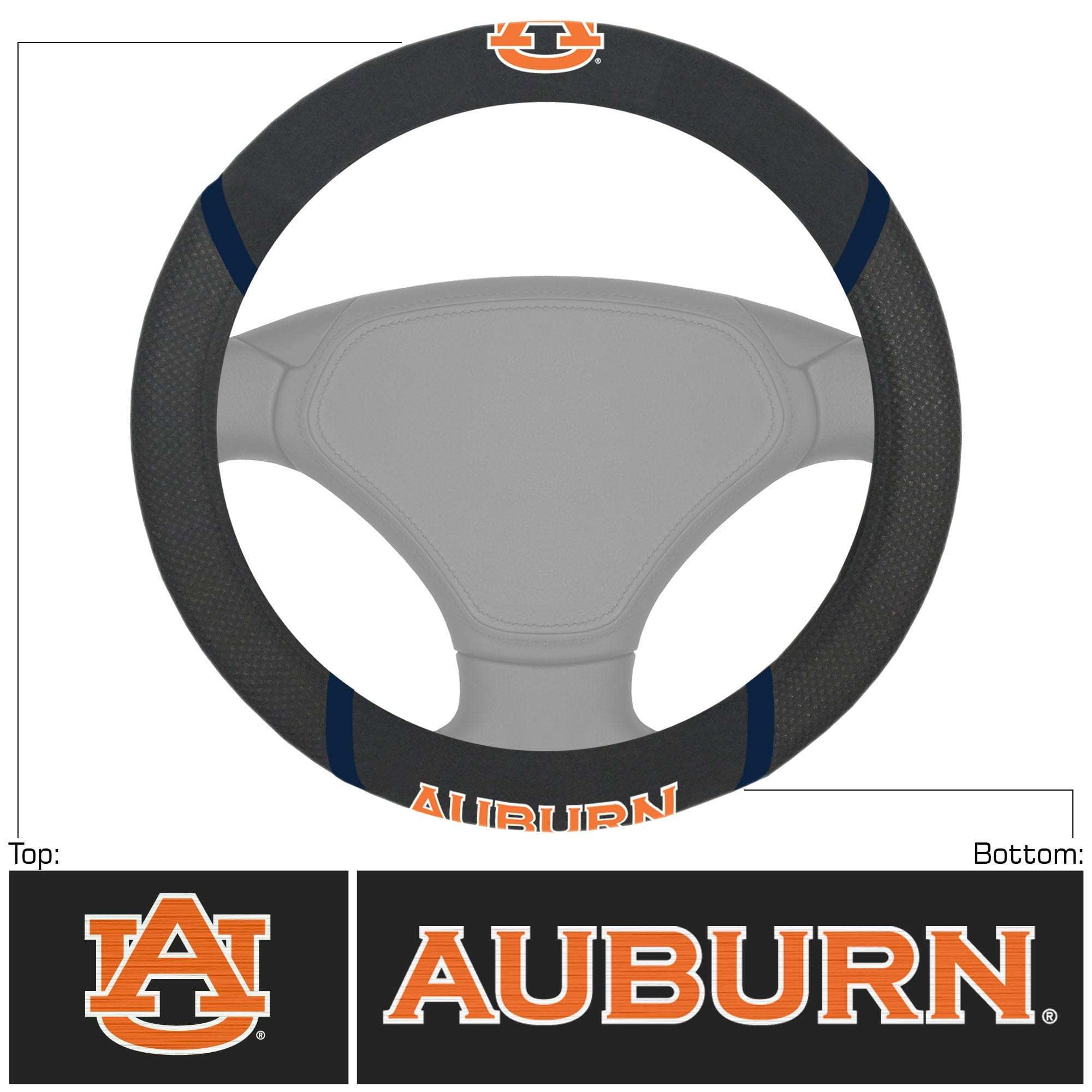 Auburn Tigers Embroidered Steering Wheel Cover - Auburn - Flyclothing LLC