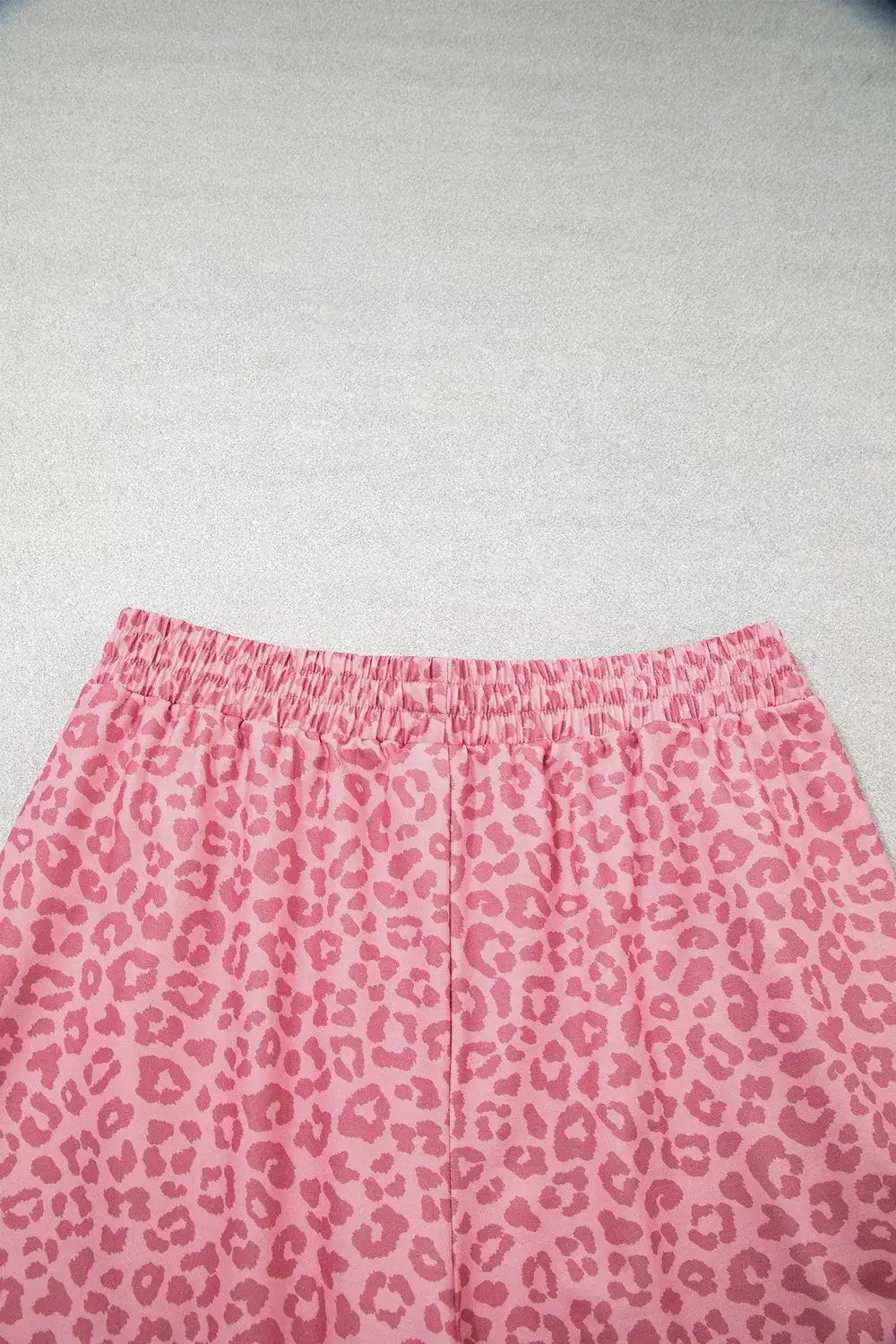 Leopard Print Casual Two-Piece Set with Side Stripes - Trendsi - Flyclothing LLC