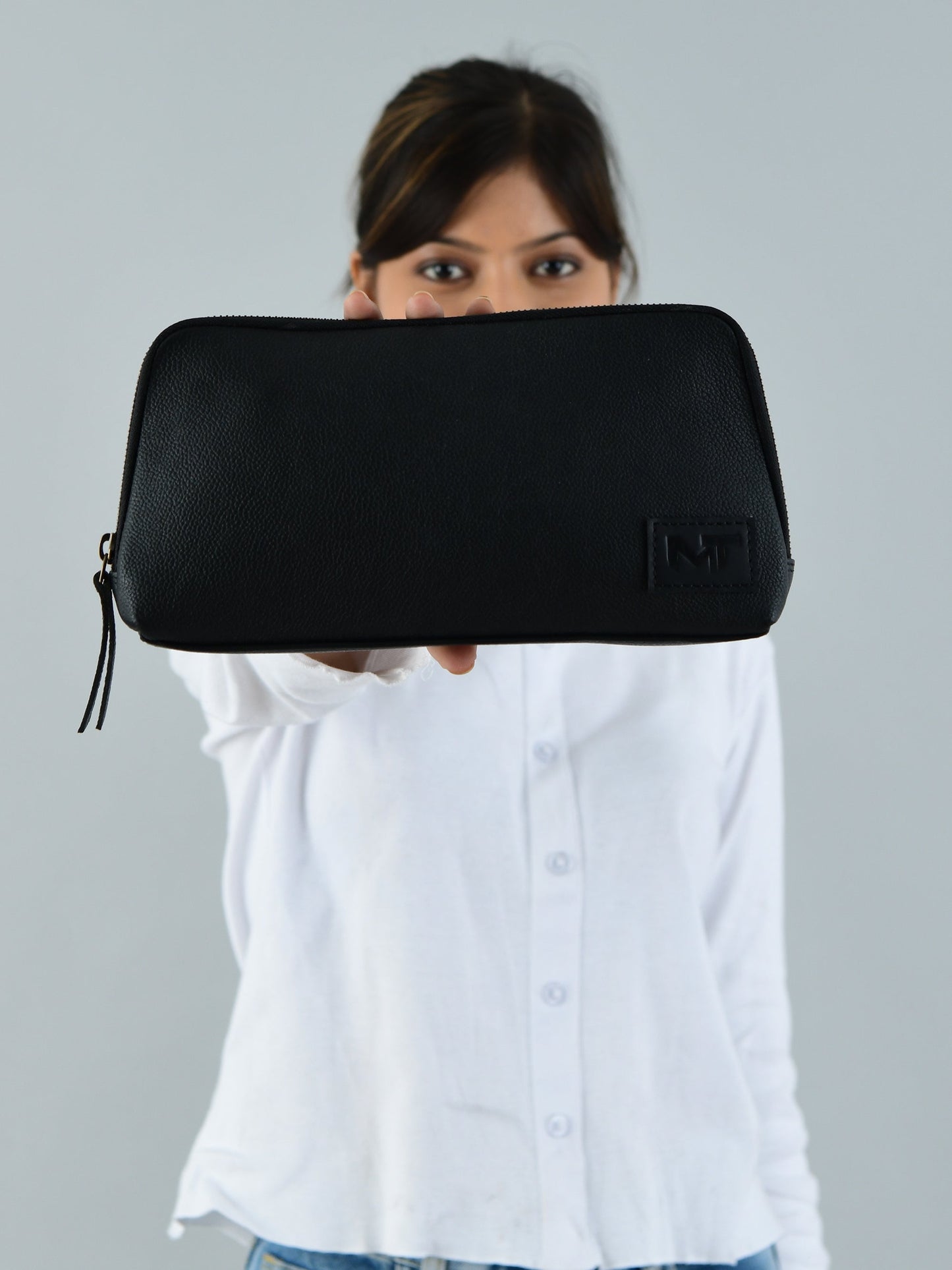 Classic Black Leather Clutch - Classy Leather Bags - Flyclothing LLC