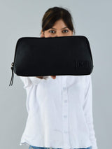 Classic Black Leather Clutch - Classy Leather Bags - Flyclothing LLC
