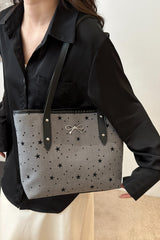 Bow Trim Polyester Tote Bag - Trendsi