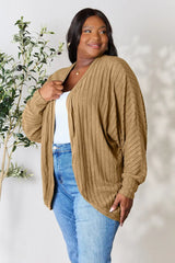 Basic Bae Full Size Ribbed Cocoon Cardigan - ShopBasicbae - Flyclothing LLC