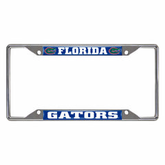 Florida Gators Chrome Metal License Plate Frame, 6.25in x 12.25in - Florida