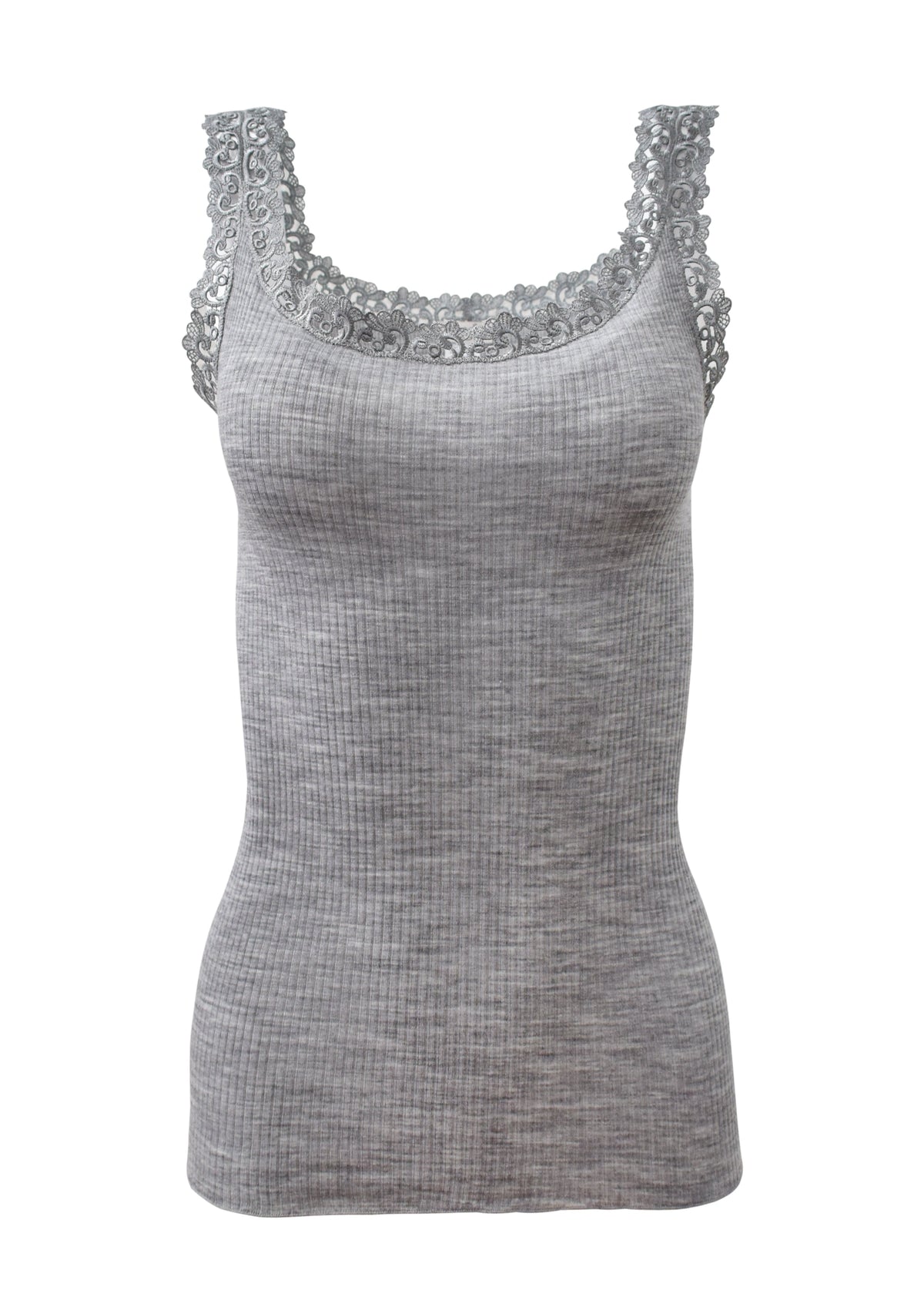 EGI Luxury Wool Silk Camisole with Macramé Lace Trim. Proudly Made in Italy. - tittimitti - Flyclothing LLC