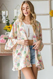 Heimish Full Size Multi Color Floral Open Cardigan Plus Size - Trendsi - Flyclothing LLC