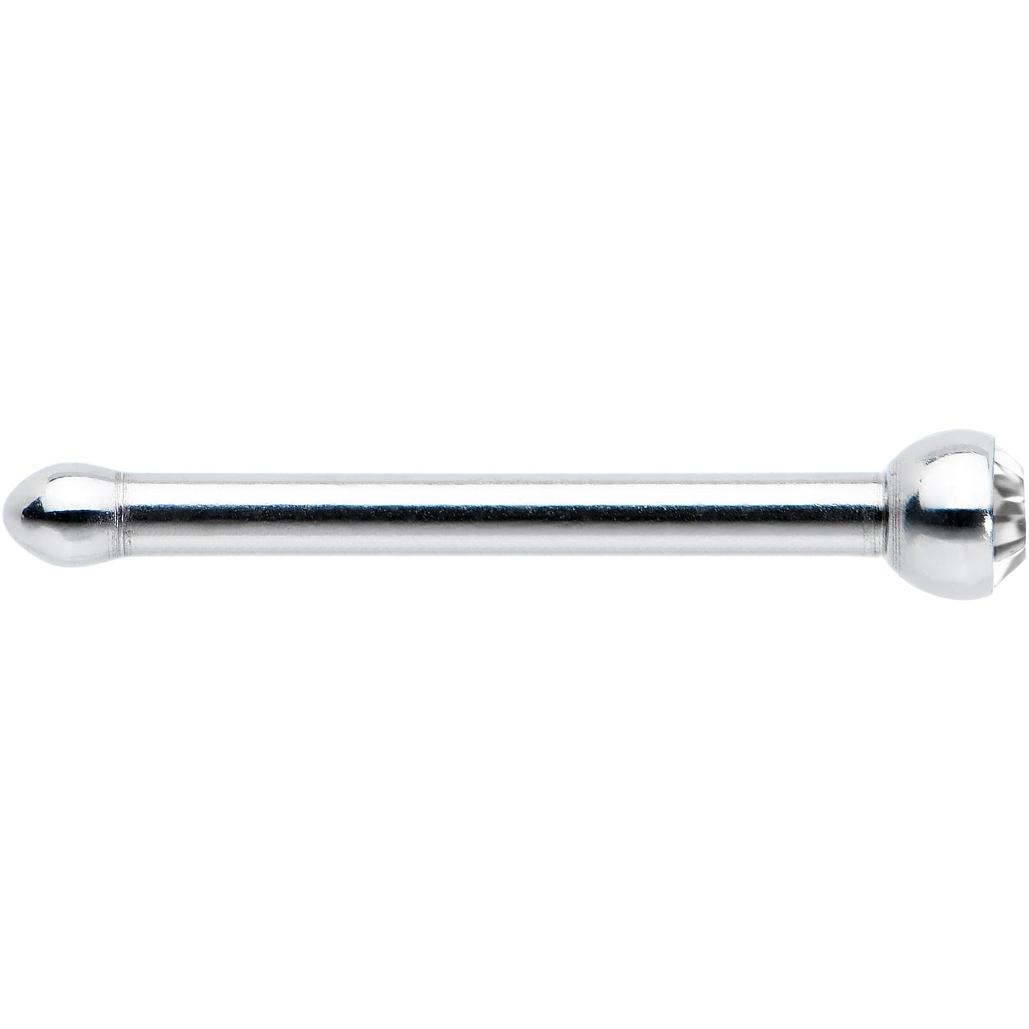 20G Stainless Steel Crystalline Gem Micro Nose Bone