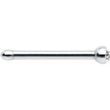 20G Stainless Steel Crystalline Gem Micro Nose Bone