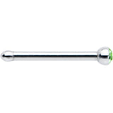 20G Stainless Steel Green Gem Micro Nose Bone