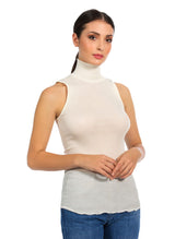 EGi Luxury Wool Silk Turtleneck Sleeveless Top. Proudly Made in Italy (1484) - tittimitti - Flyclothing LLC