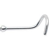 20G Stainless Steel Crystalline Gem Micro Nose Ring Twister