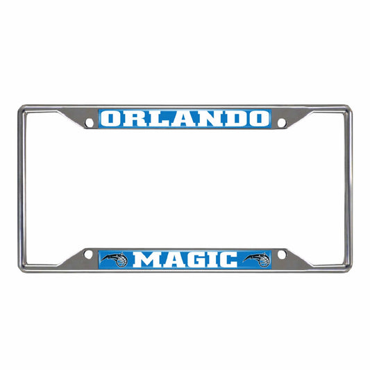 Orlando Magic Chrome Metal License Plate Frame, 6.25in x 12.25in - Orlando Magic