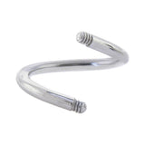 14G Threaded 316l Stainless Steel Spiral Twist Shaft 7/16