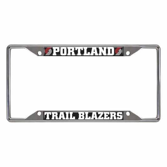 Portland Trail Blazers Chrome Metal License Plate Frame, 6.25in x 12.25in - Portland Trail Blazers