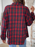Perfee Plaid Button Up Long Sleeve Shirt - Trendsi
