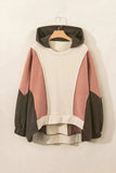 Color Block Long Sleeve Hoodie - Trendsi - Flyclothing LLC