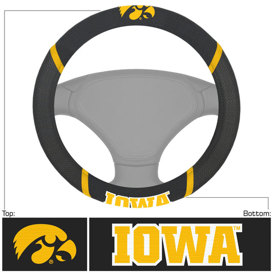 Iowa Hawkeyes Embroidered Steering Wheel Cover - Iowa