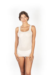 EGi Luxury Wool Silk Lace Trim Tank Top. Proudly Made in Italy (1491) - tittimitti - Flyclothing LLC
