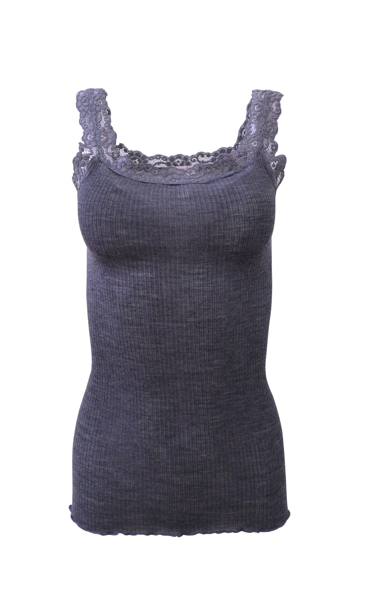 EGi Luxury Wool Silk Lace Trim Tank Top. Proudly Made in Italy (1491) - tittimitti - Flyclothing LLC