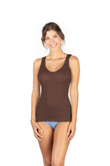 EGi Luxury Wool Silk V-Neck Tank Top. Proudly Made in Italy (1492) - tittimitti - Flyclothing LLC