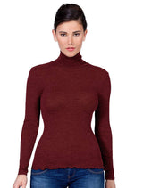 EGi Luxury Wool Silk Turtleneck Long Sleeve Top. Proudly Made in Italy (1494) - tittimitti - Flyclothing LLC